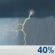 This Afternoon: Scattered showers and thunderstorms.  Mostly cloudy, with a high near 90. Heat index values as high as 101. West northwest wind around 8 mph.  Chance of precipitation is 40%.